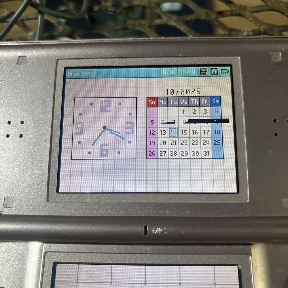 Nintendo DS Lite Handheld & Charger Coral Pink Screen Issues See Pics Tested